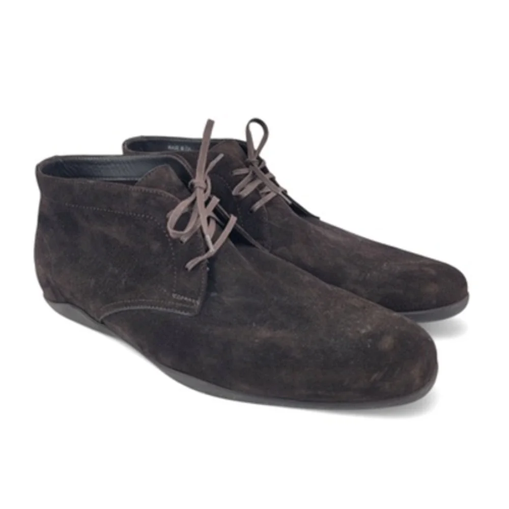 Harrys of London Mens 13 Brown Suede Chukka Desert Boots Vibram Italy Luxury